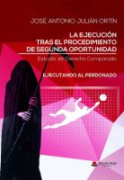 La ejecución tras el procedimiento de Segunda Oportunidad..indd