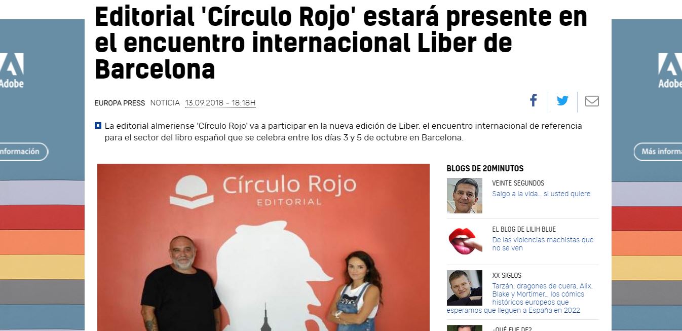 Editorial 'Círculo Rojo' estará presente en el encuentro internacional Liber de Barcelona